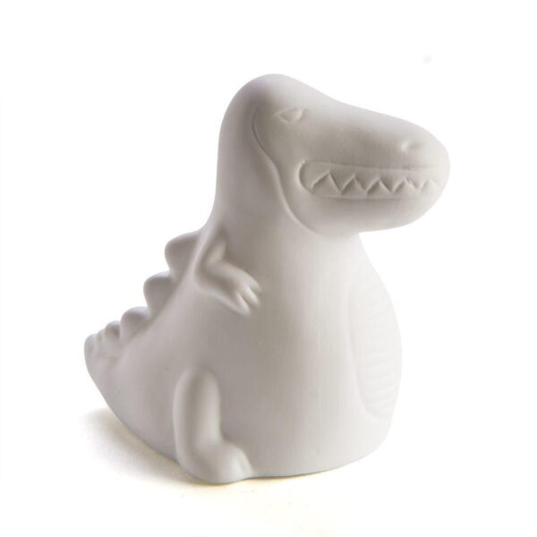 Dino Dinosaur White Ceramic LED Night Light Lamp